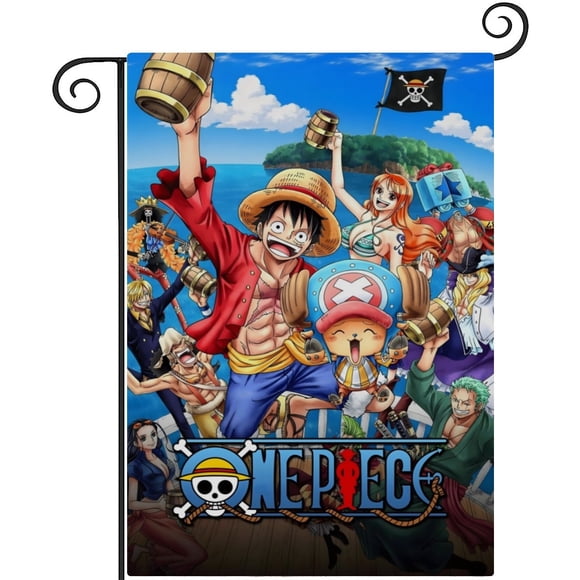 One Piece-bandera de jardín temática. 28CM*45CM