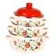 thumbnail image 4 of Juego De 3 Ollas Esmaltadas Antiadherentes Para Cocina De Restaurante, Color Rojo, 4 of 5