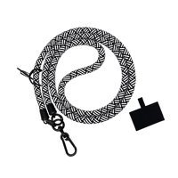 Bothyi - Cordón De Teléfono Durable Fuerte Correa De Teléfono Para Tarjeta De Identificación Smartphones Llavero Negro Blanco