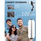thumbnail image 3 of Trípode Selfie Stick Qirita de 42 pulgadas con luz de relleno para iPhone/Android, 3 of 9