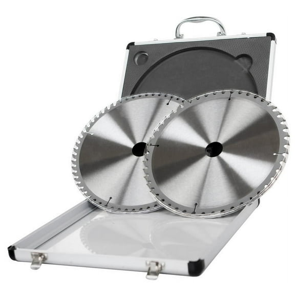 Set 2 Discos Sierra 10" (48 y 60 Dientes) Madera/Aluminio Scheppach