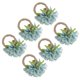 thumbnail image 3 of 6x Servilleteros Con Hebilla De Toalla En Forma De Flor Para La Decoración Navideña De Acción De Gracias Azul, 3 of 3