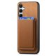 thumbnail image 4 of Funda de Cuero Magnética con Tarjetero para Samsung Galaxy A55 Cubierta Delgada Marrón, 4 of 5