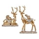 thumbnail image 1 of Figuras De Amantes De Los Renos Decoración Acentos Estatuas De Ciervos De Resina Para Chimenea Aureate, 1 of 3