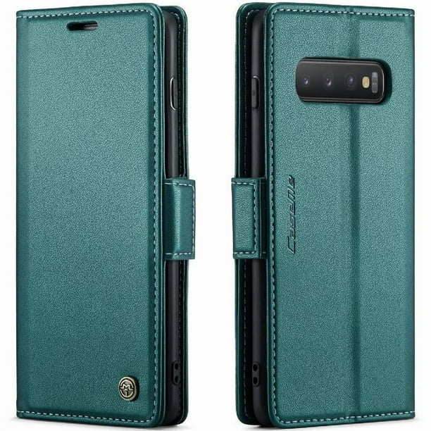CaseMe tipo cartera Samsung Galaxy S10 Plus con cierre magnético, RFID, tarjetero, soporte, carga inalámbrica