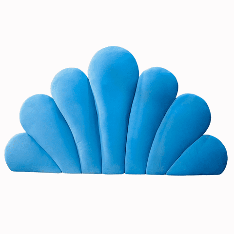 Muebles Rimar - Respaldo Petalo 1 Paza Celeste Felpa