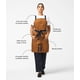 thumbnail image 5 of Delantal de chef Hedley & Bennett Crossback Denim Negro Abalone, 5 of 8