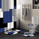 thumbnail image 3 of Set Juego De Baño Con Cortina Cubre Inodoro 4 Piezas, 3 of 8