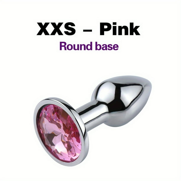 1pc Waterproof Stainless Steel Anal Plug with Crystal Design - Perfect for Beginners and Couples - Enhance Your BDSM Experience