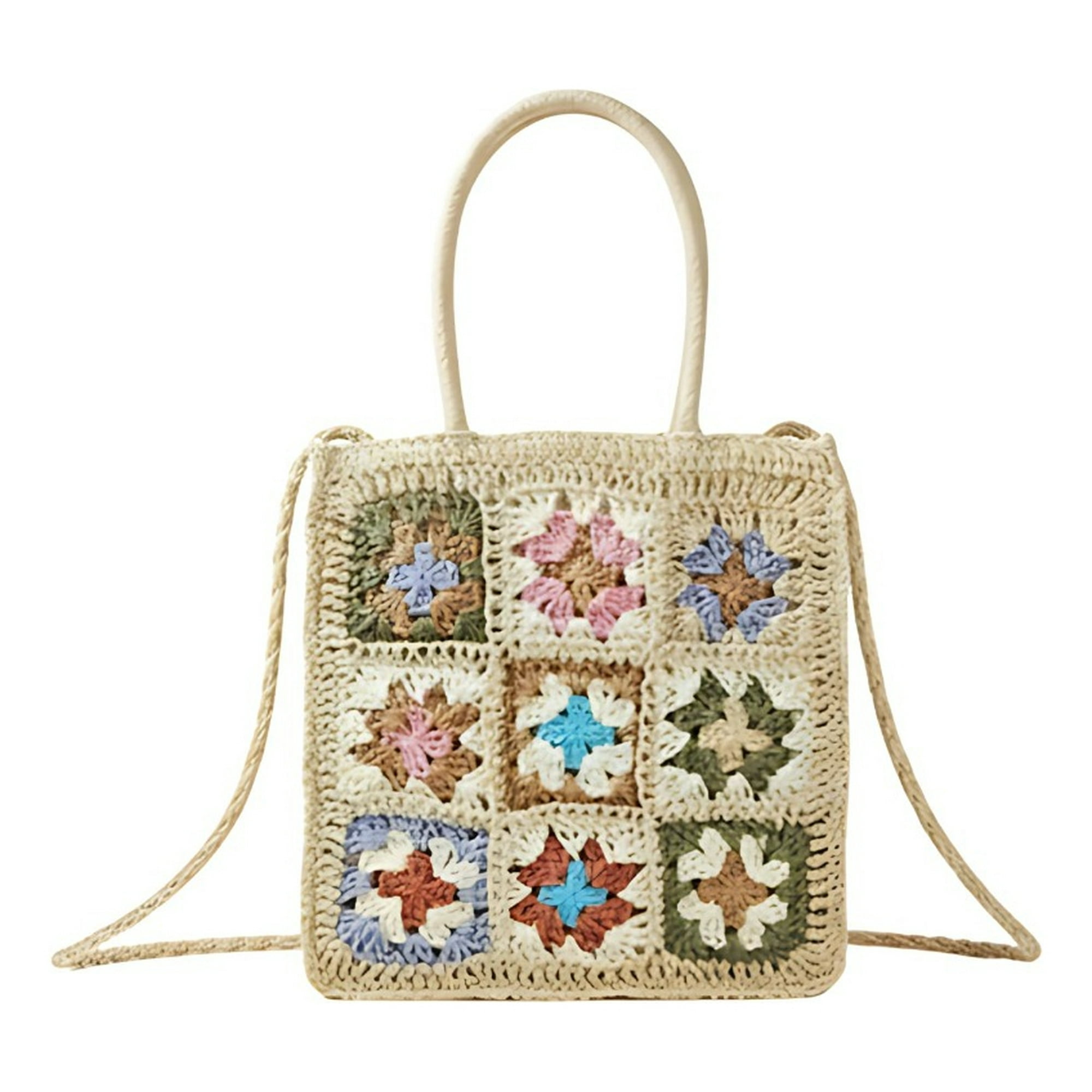 Genérico - Cartera Bolso Mano Tejido Crochet Moderno Versátil Jhn