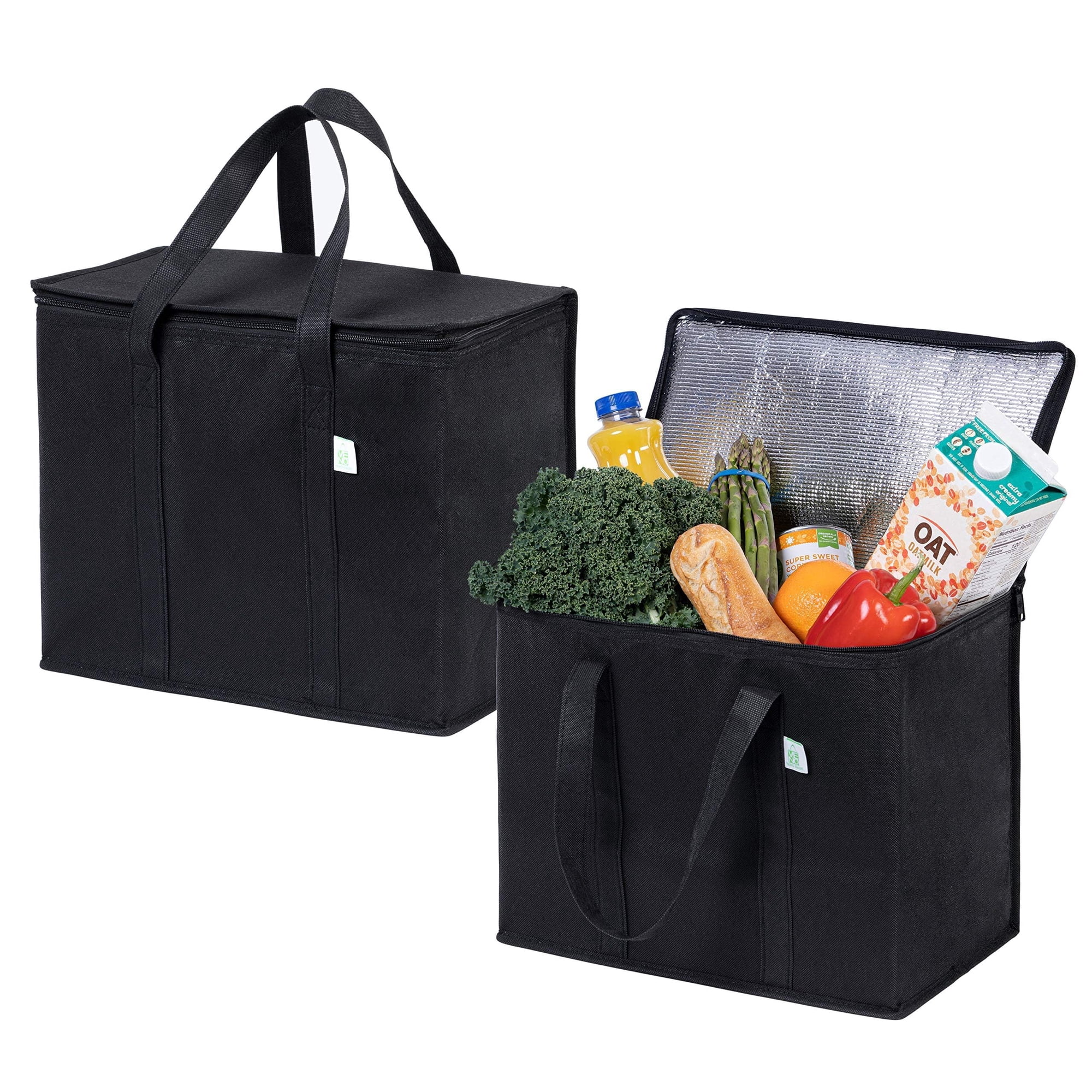 Bolsas Refrigeradoras Veno Con Aislamiento Para Entrega De Alimentos, Paquete De 2, Negras