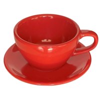 Germer - Set 6 Tazas Te Rojo 300 Ml Con Platillo