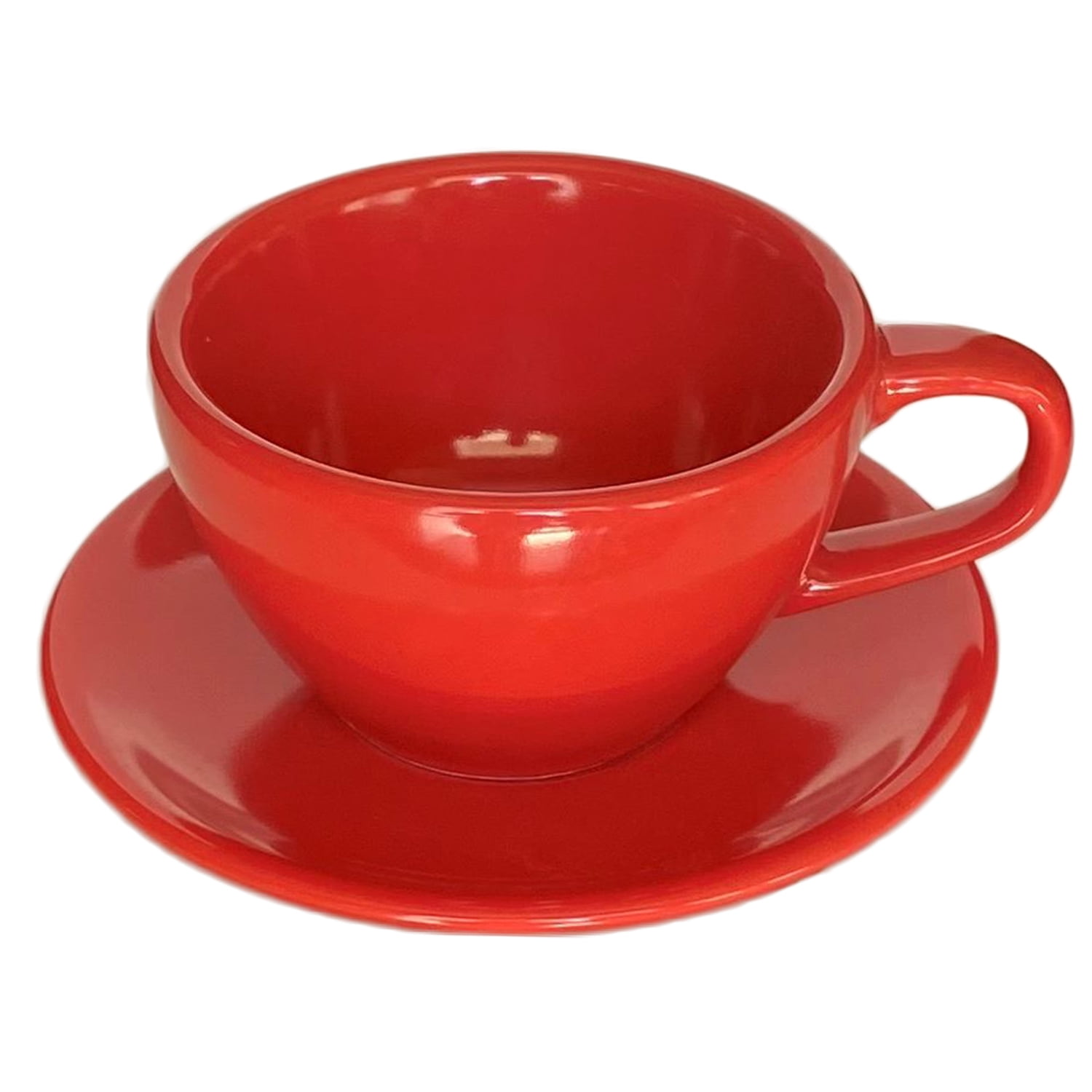 Germer - Set 6 Tazas Te Rojo 300 Ml Con Platillo