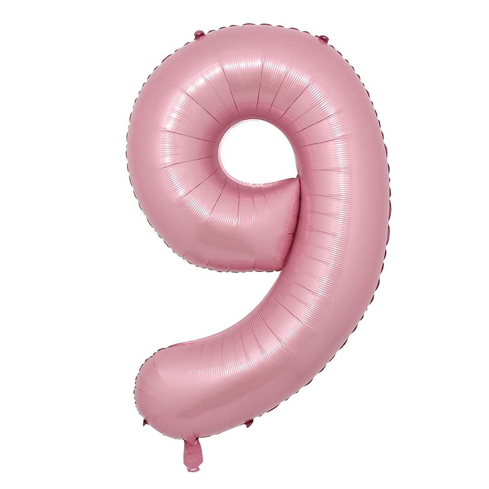 Ruiansi - Globos Con Números Ruinasi, 16 Cm, Papel De Aluminio Rosa Para Decoración De Fiestas