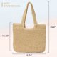 thumbnail image 2 of Bolsa de playa GOLDTIMO Summer Soft, grande, tejida en color beige paja, para mujer, 2 of 7
