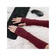 thumbnail image 5 of INSPIRA CHIC Guantes sin dedos de moda clásica unisex elásticos, calentadores de brazos, color vino tinto, talla única, 5 of 6