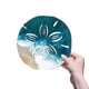thumbnail image 4 of 3pcs, Beachy Sand Dollar Wooden Wall Decor for Bathroom - Sea Wave Blue Ocean Design - 10.2 x 10.2 Inches, 4 of 4