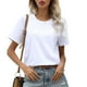 thumbnail image 4 of Pack 3 Camiseta Básica Manga Corta Con Bambú Mujer 2Negro+1Blanco Talla L, 4 of 5
