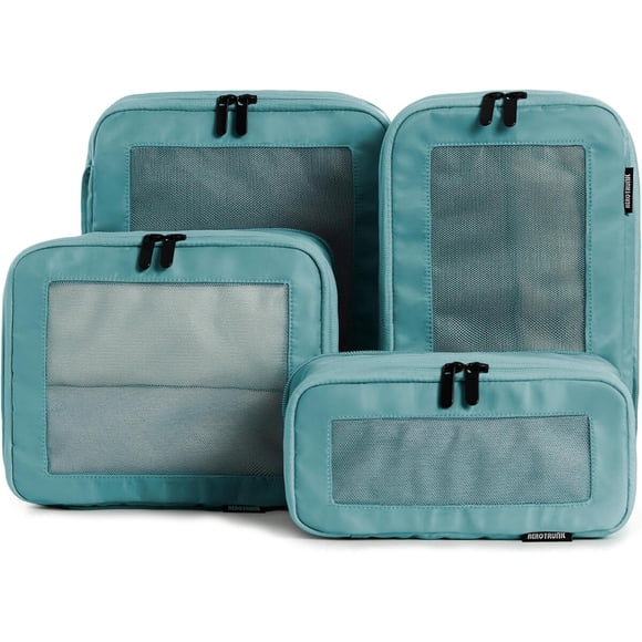 Set De Cubos Compresores 4 Unidades Nylon Teal