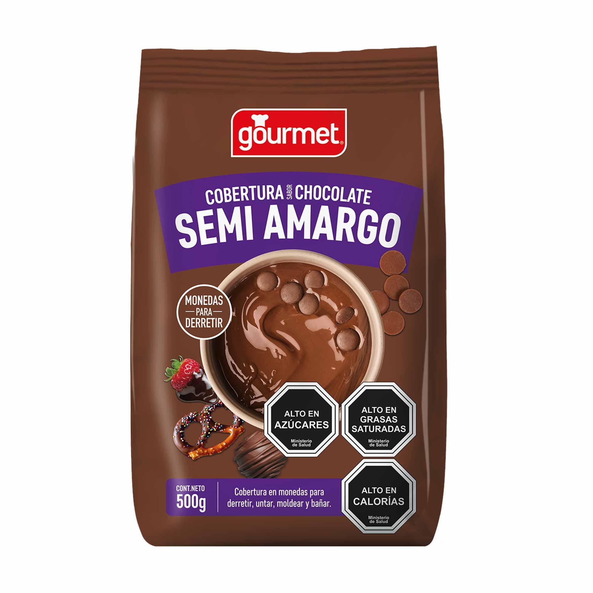 Cobertura Chocolate Semi Amargo Paquete 500 g Gourmet
