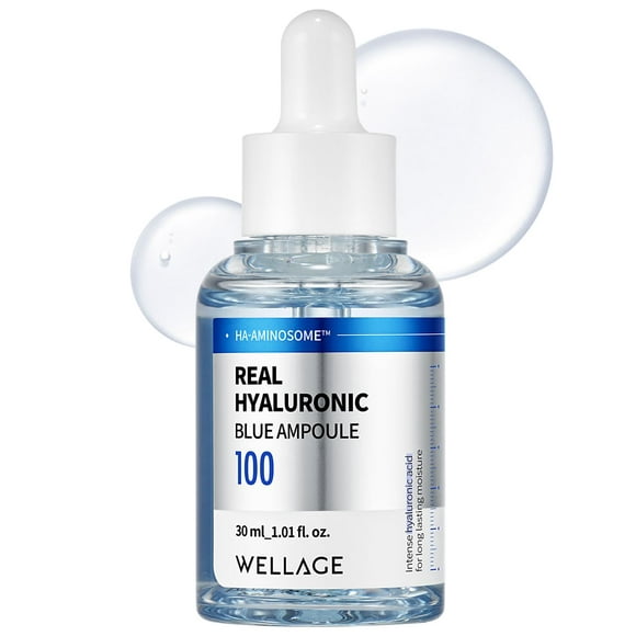 Cuidado de la piel WELLAGE Ampolla azul de ácido hialurónico real 30 ml sin fragancia