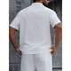 thumbnail image 3 of Polera Hombre Manga Corta Textura Suave Cierre Tendencia 0273, 3 of 3
