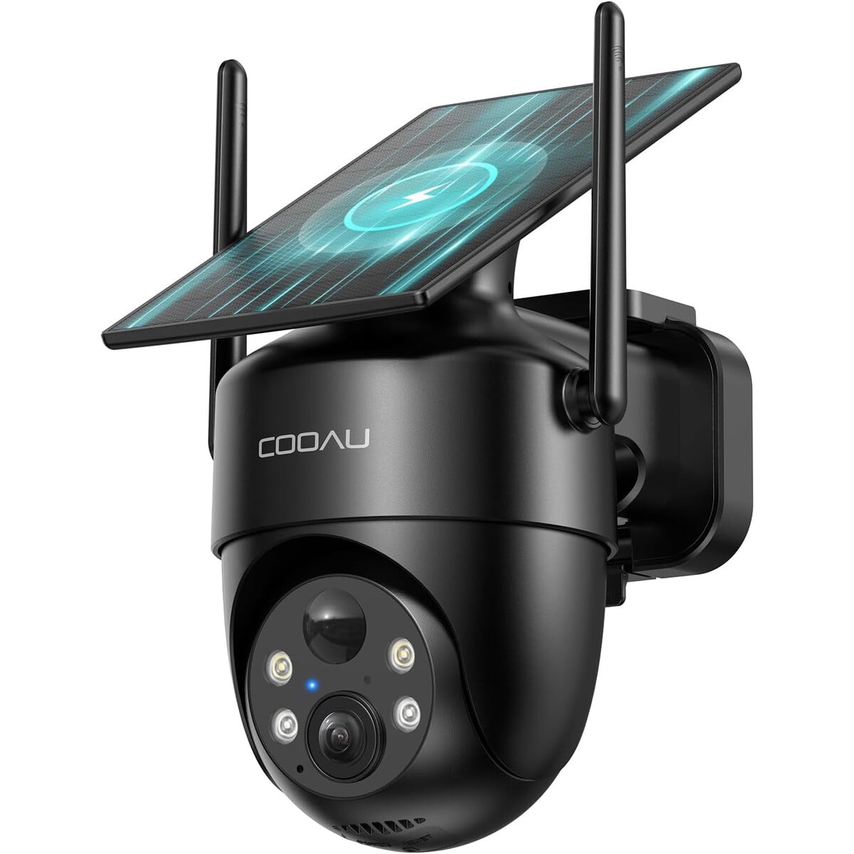 Cámara De Seguridad Solar Cooau 2k 360° Visión Nocturna Wifi Exterior