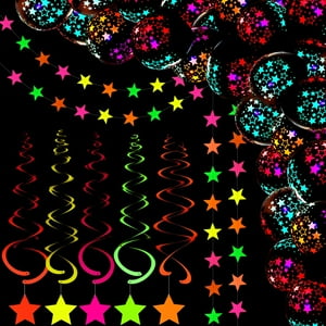 Artículos De Fiesta Skylety, 61 Unidades, Globos De Neón Que Brillan Para Fiestas