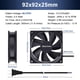 thumbnail image 2 of Ventilador de refrigeración Wathai EC 90 mm x 25 mm, bola AC axial 110-240 V, 2 of 7