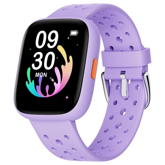 Reloj rastreador de actividad física BIGGERFIVE, reloj inteligente para niños, color lila