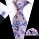 thumbnail image 1 of 1set Men's Plum Paisley Tie Three Piece Suit Including Tie Pocket Towel Cufflinks, 1 of 5
