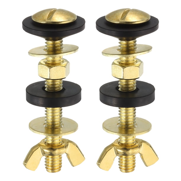 Kit de Tornillos para Tanque de Inodoro de 2 Paquetes, Pernos de Acero al Carbono para Reparación y Montaje de Inodoros