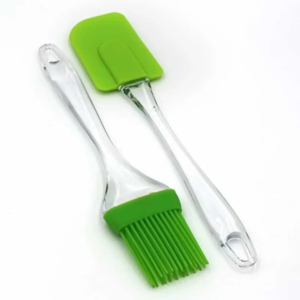 Genérico - Espátula Y Brocha De Silicona Mezquino Reposteria Asados