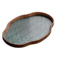 Magideal - Disco De Platillo De Cristal De Flores, Plato De Té Retro, Moderno, Sencillo, Para El Hogar, Sala De Té, Cocina, Plato De Almacenamiento De Aperitivos Borrar Grande