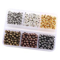 Bothyi - 200 Cuentas De Metal Para Engarzar, Cuentas Espaciadoras Redondas Para Encontrar Joyas, Hacer Bricolaje
