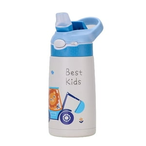 Genérico - Botella De Agua Aislada Para Niños Regalo Taza De Paja Para Viajes Actividades Al Aire Libre Azul