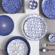 thumbnail image 3 of Juego de 6 platos de cena Selamica de 20 cm estilo vintage azul, 3 of 8