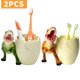 thumbnail image 2 of Porta cepillos de dientes FlidRunest 2 unidades Dino verde y naranja, 2 of 5