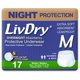 thumbnail image 1 of Ropa interior para incontinencia LivDry Adult M Overnight, paquete de 17, 1 of 8
