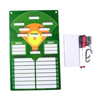 Magideal - Tablero De Entrenamiento De Béisbol Entrenadores Portapapeles Guía Ayuda De Entrenamiento Equipo De Árbitros Tablero De Alineación De Béisbol Para Prá