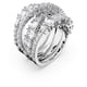 thumbnail image 2 of Anillo Swarovski Hyperbola con cortes mixtos en cristal transparente, 2 of 6