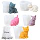 thumbnail image 1 of Molde de silicona Anlan-angel, 5 piezas, gato, animal, para velas y jabón, 1 of 7
