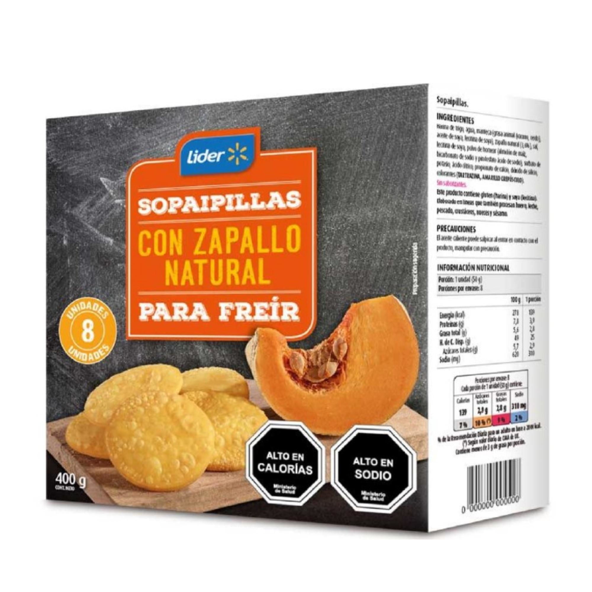Sopaipillas Para Freír Congeladas 8 Un 400 g Lider