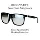 thumbnail image 3 of Anteojos de sol Locs LC91055RV con lentes espejados extragrandes de 15 cm, 3 of 7