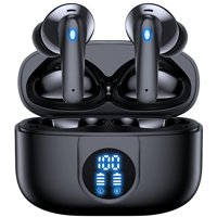 Veatool P91 Auriculares Inalámbricos, Auriculares Bluetooth V5.4 Estéreo Con Micrófonos De Cancelación De Ruido, 60 Horas De Reproducción, Estuche Mini Con Pantalla Led Dual