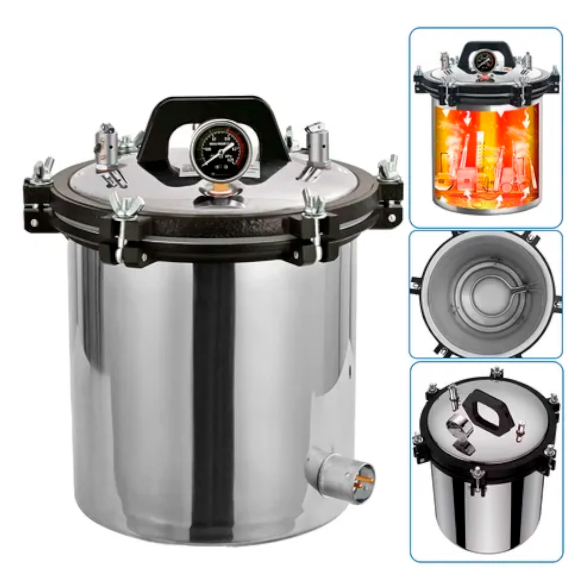 Klinik - Esterilizador Autoclave 18 Lts Vapor Acero Inox Grado Médico