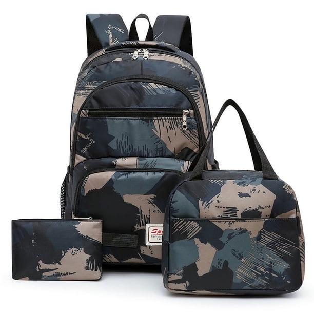 3pcs/set elementary school bag for a boy 7 to 12 years primary school backpack set student pencil bag lunch bag set bookbag boys