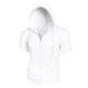 thumbnail image 5 of INSPIRE CHIC Chaquetas con Capucha de Manga Corta para Hombre de Color Sólido con Cremallera 2XL Blanco, 5 of 7