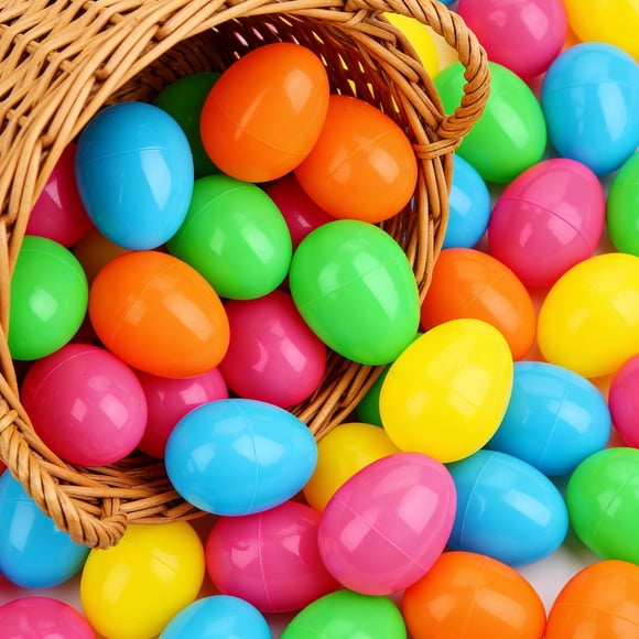 Huevos de Pascua Druvian, set de 48 piezas de plástico multicolor