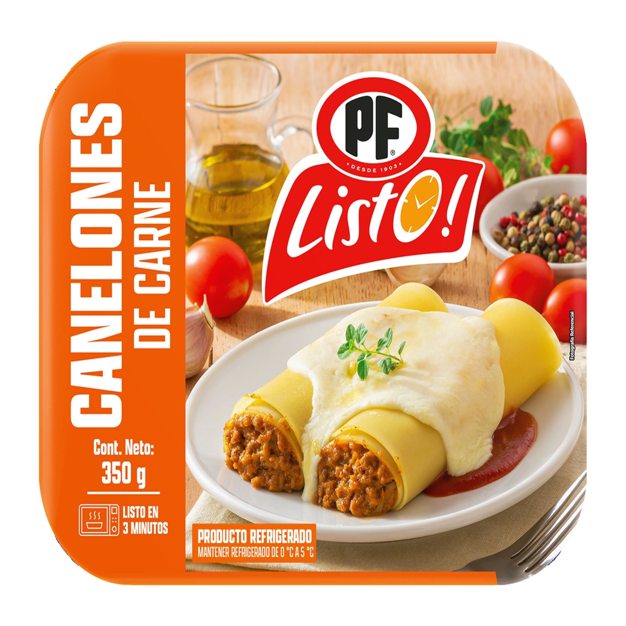 Canelones De Carne 350 g PF Listo